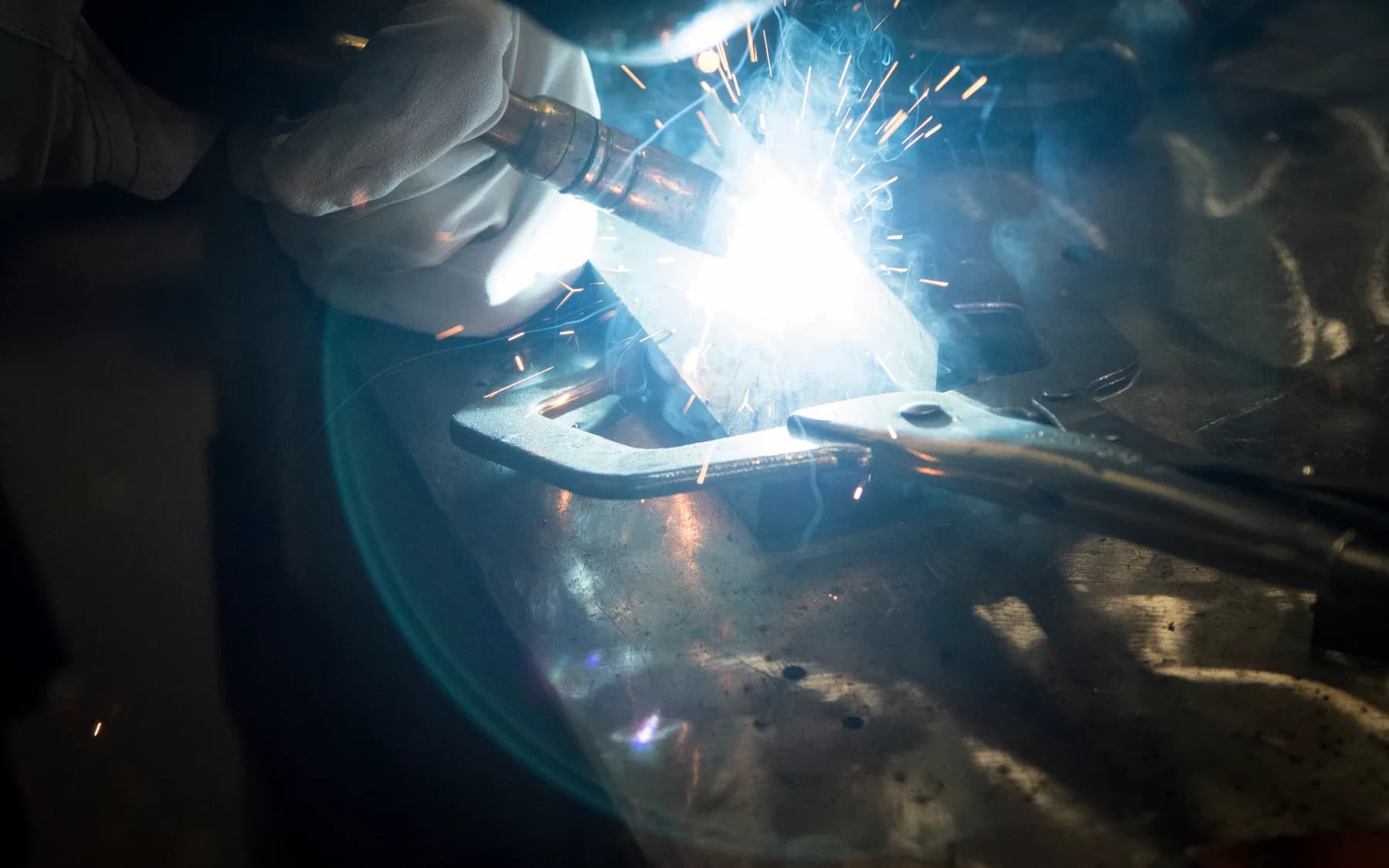Welding a bracket