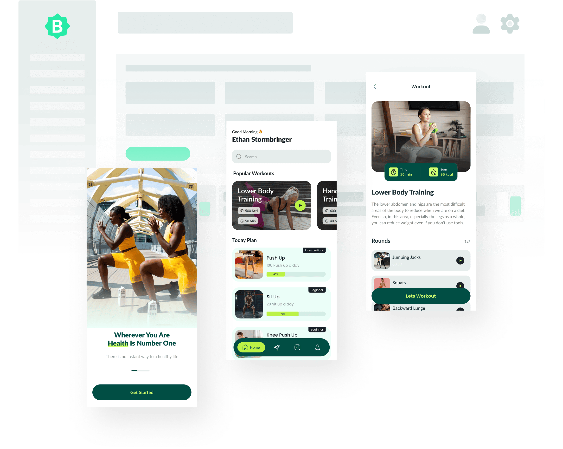 Laptop showing digital product design mockup